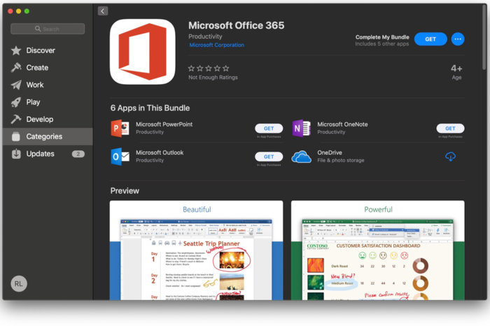 Microsoft office apps for mac